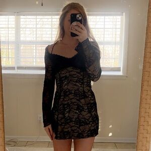 Princess Polly Black Lace Dress